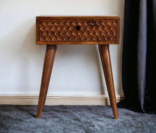 Bedside Table With Circular Cut-Out Design-myuniquefurnishings.co.uk