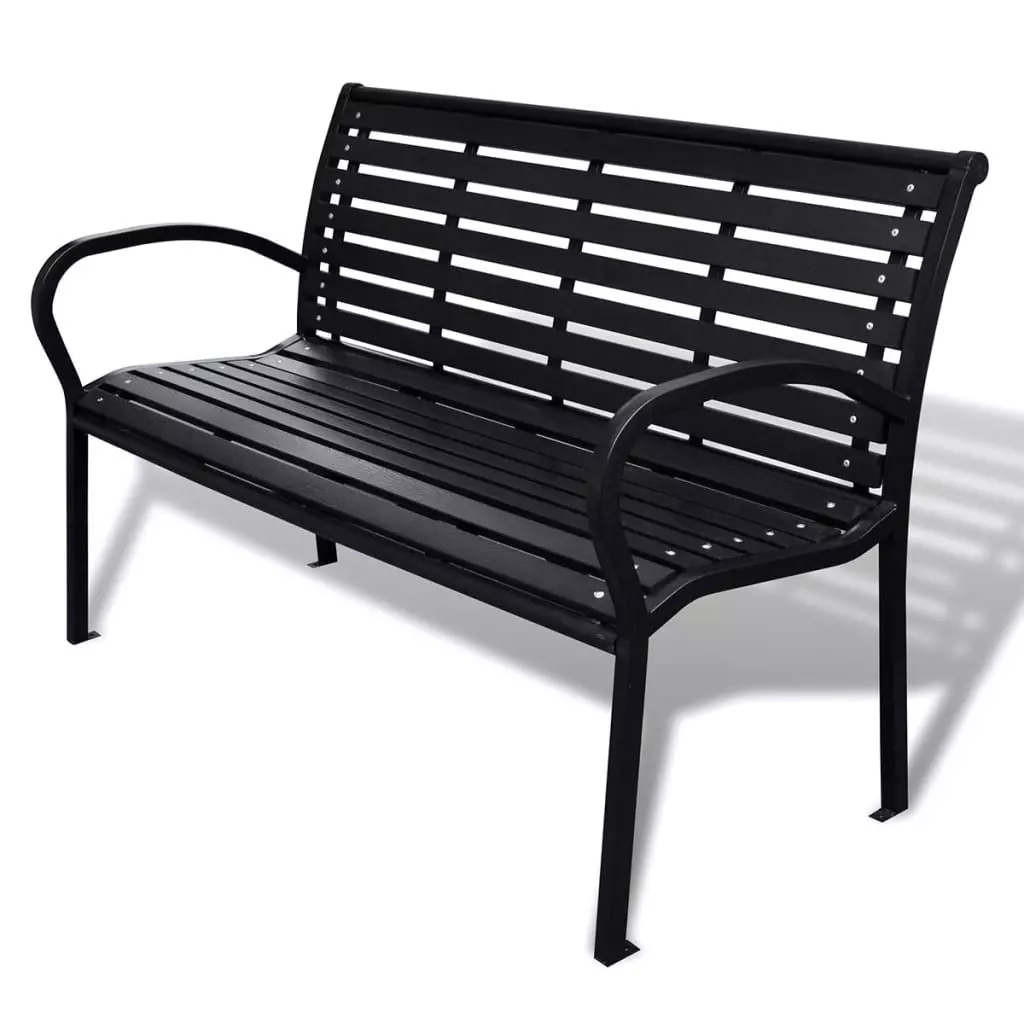 patio 3 seater furniture in black finish