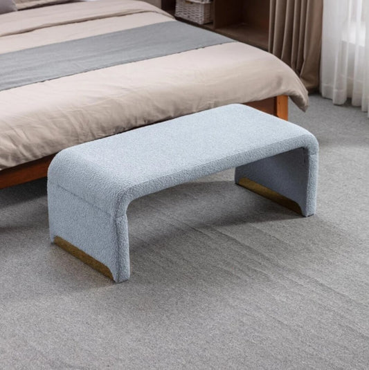 upholstered end bed bench with fabric