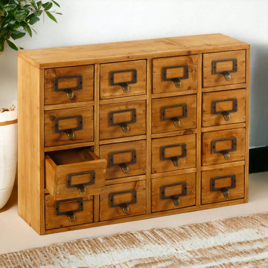 Chest Of 16 Drawers Tabletop Storage Unit-myuniquefurnishings.co.uk