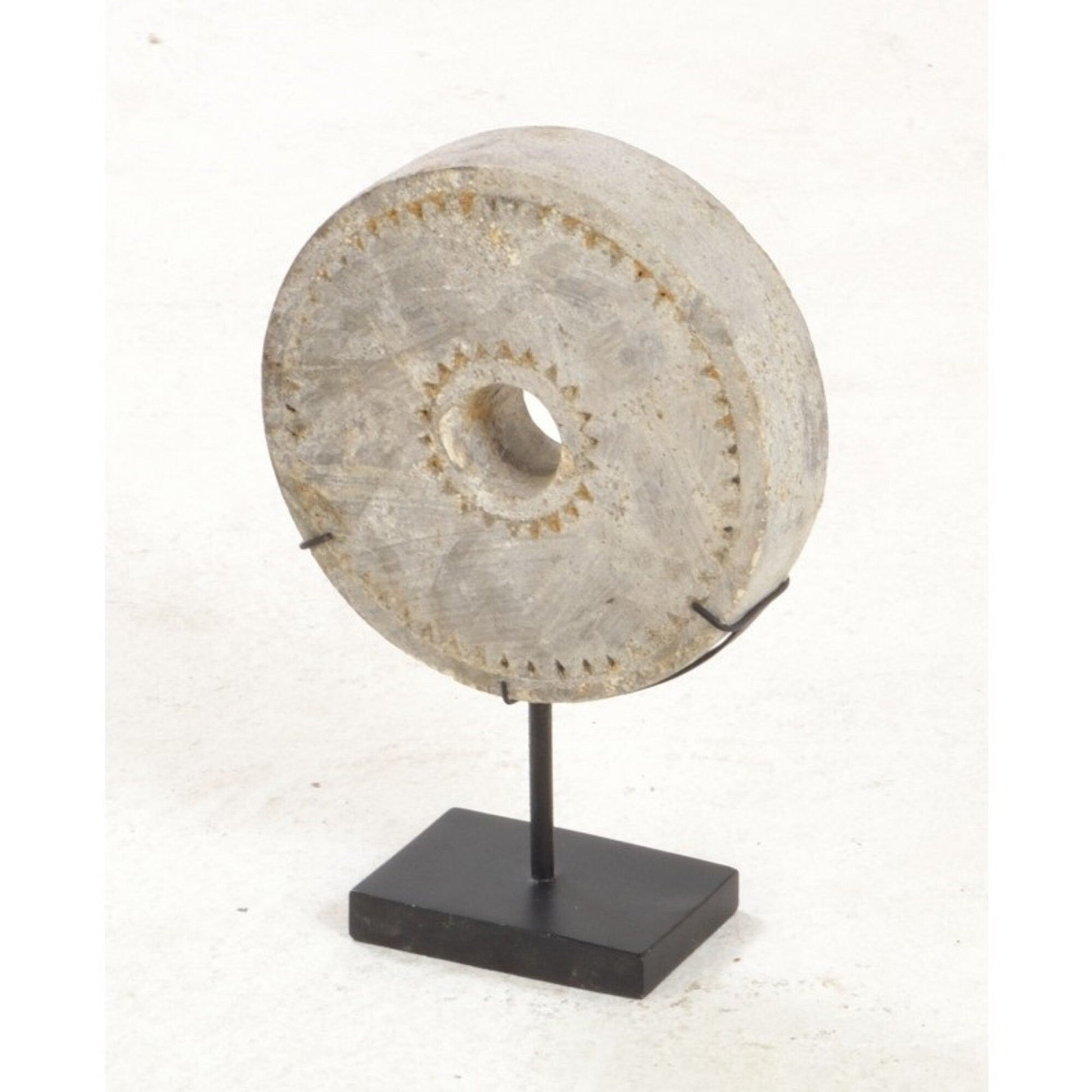 Decorative Stone Disc On Stand-myuniquefurnishings.co.uk