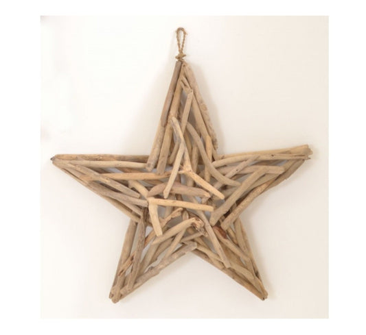 Driftwood Wall Art Star-myuniquefurnishings.co.uk