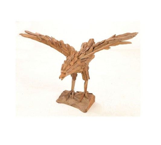 Eagle Driftwood Sculpture On A Root-myuniquefurnishings.co.uk