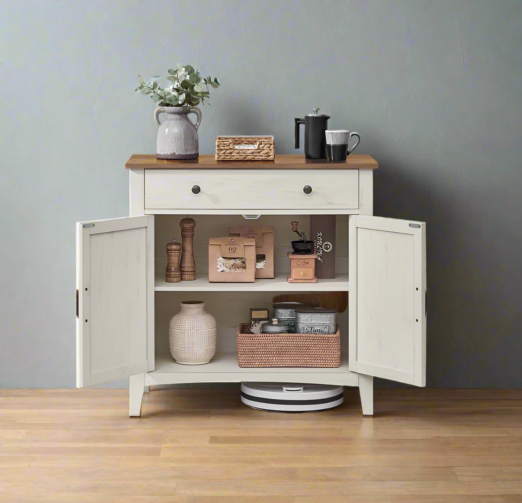 double door sideboard in rustic style