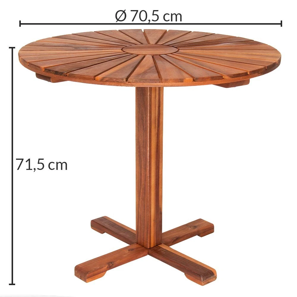 rounded garden coffee table with unique design in rustic style