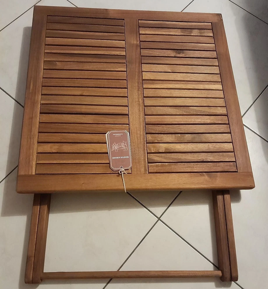 outdoor wooden folding table made from solid wood