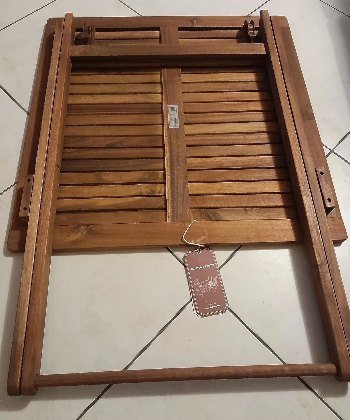 folding dining table made from robust acacia wood