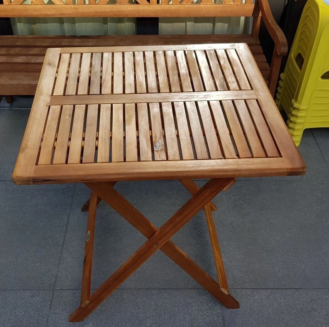 wooden dining table for patio, terrace or balcony