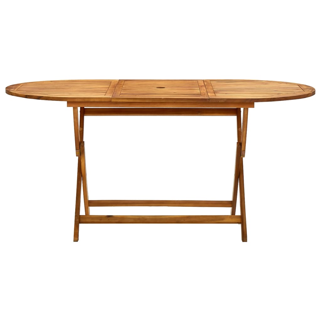 oval solid acacia wood table for dining outdoor