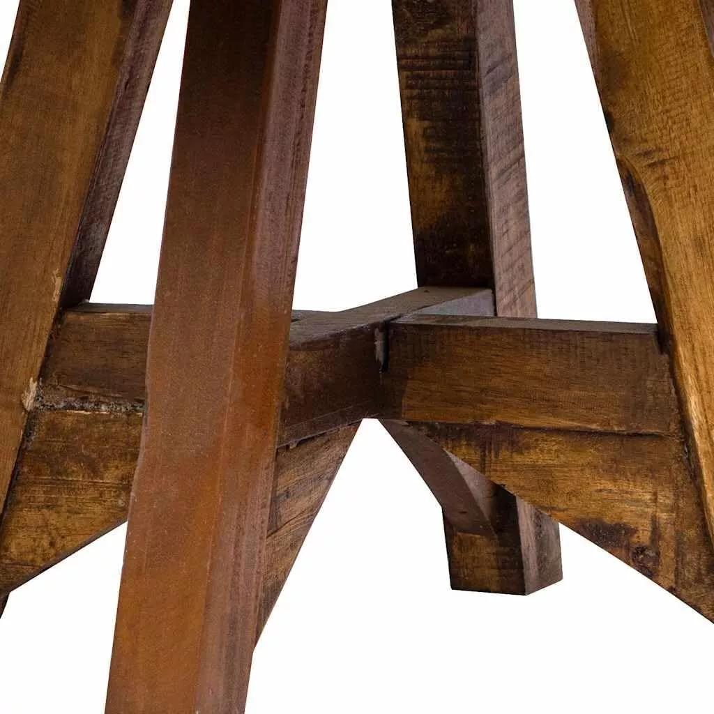 sofa side table in unique design made by hand