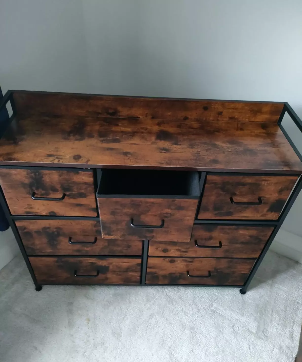 bedroom storage cabinet in dark finish