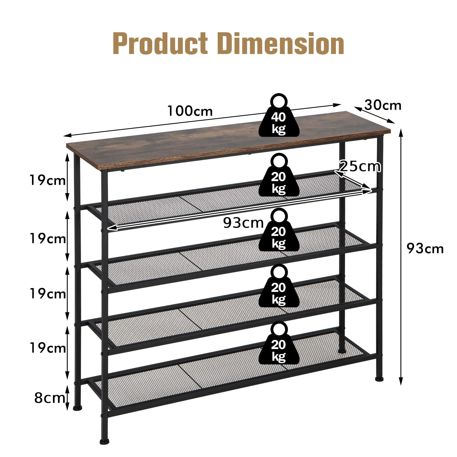 uniquely designed shoe rack with adjustable shelves 