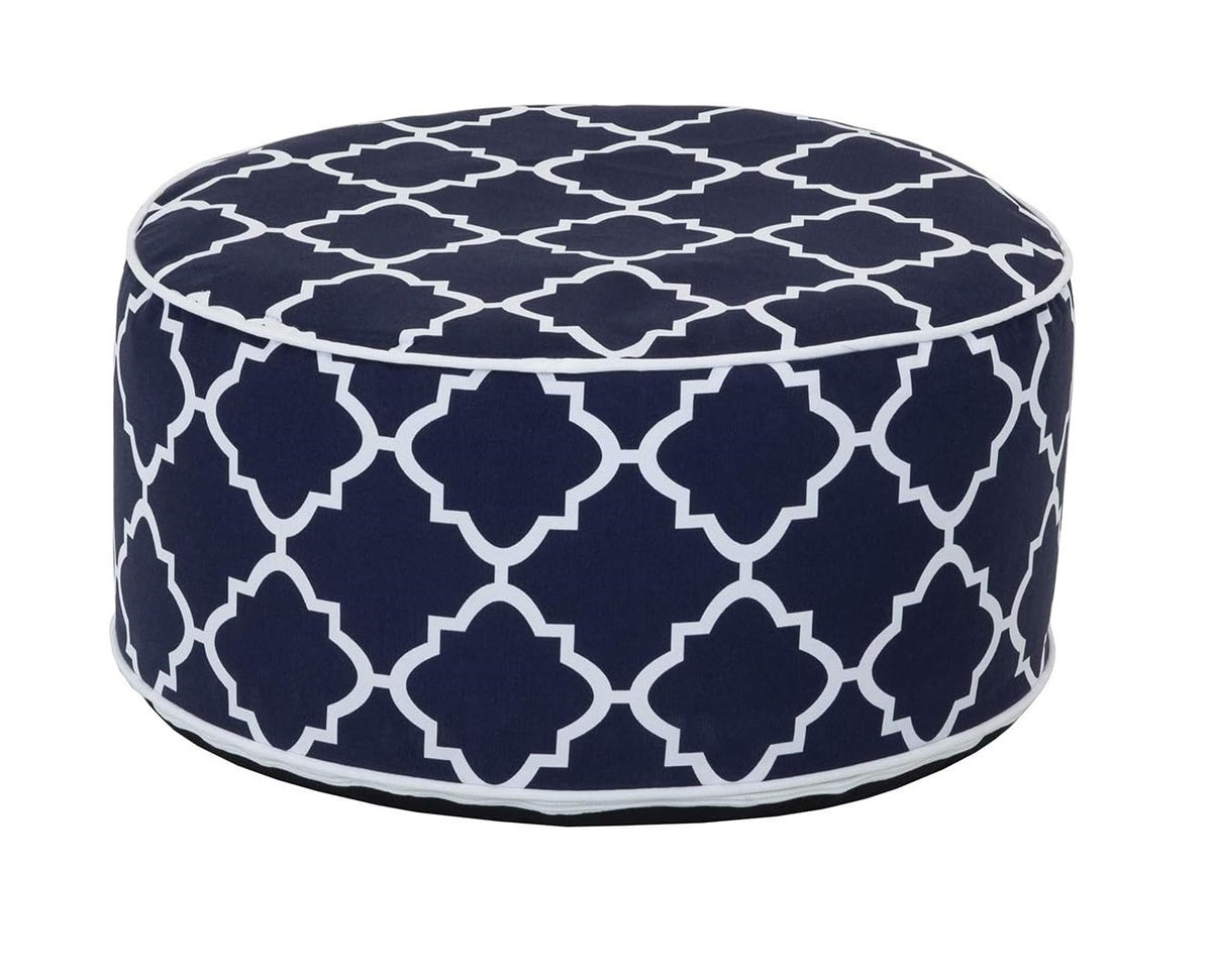 Lightweight inflatable garden footstool with convenient side handle