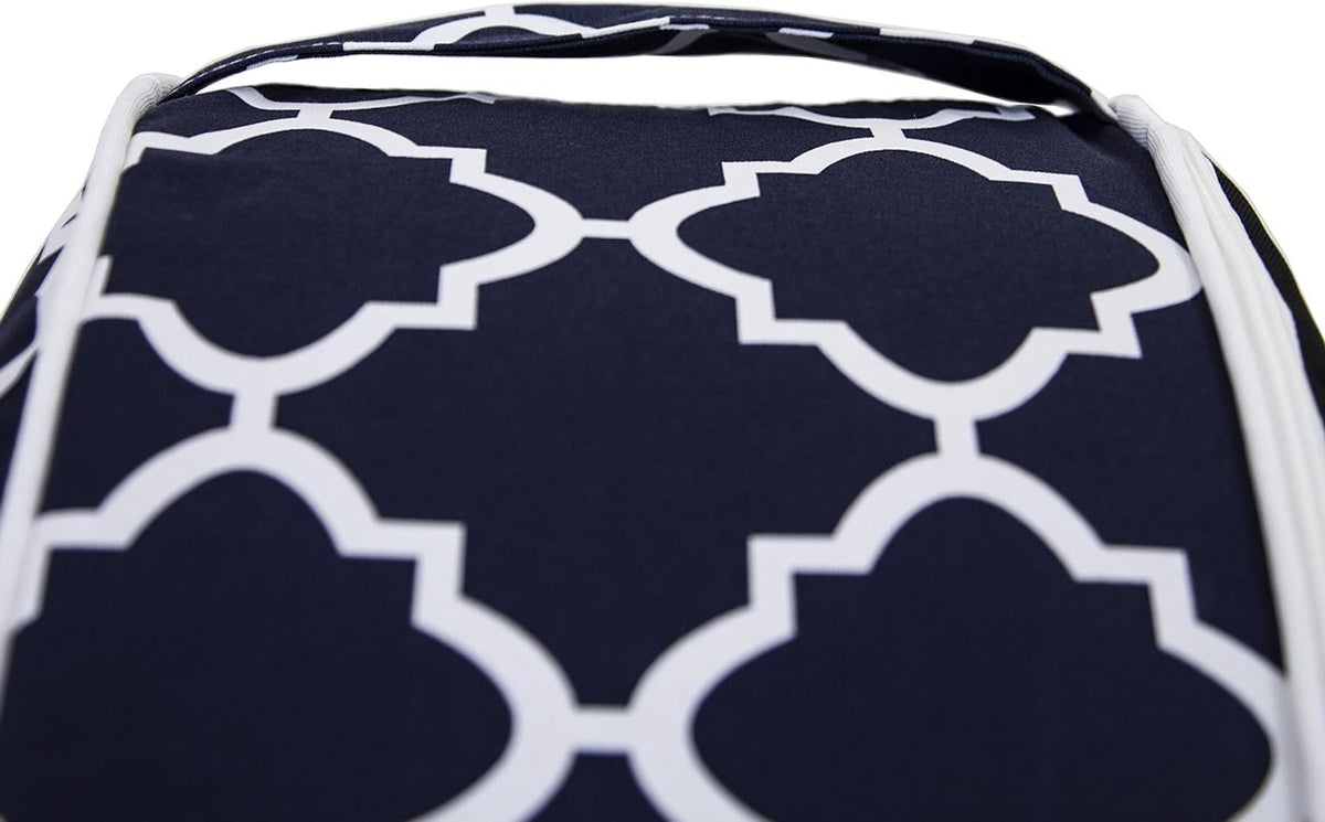 Stylish patterned inflatable footrest available in various colours