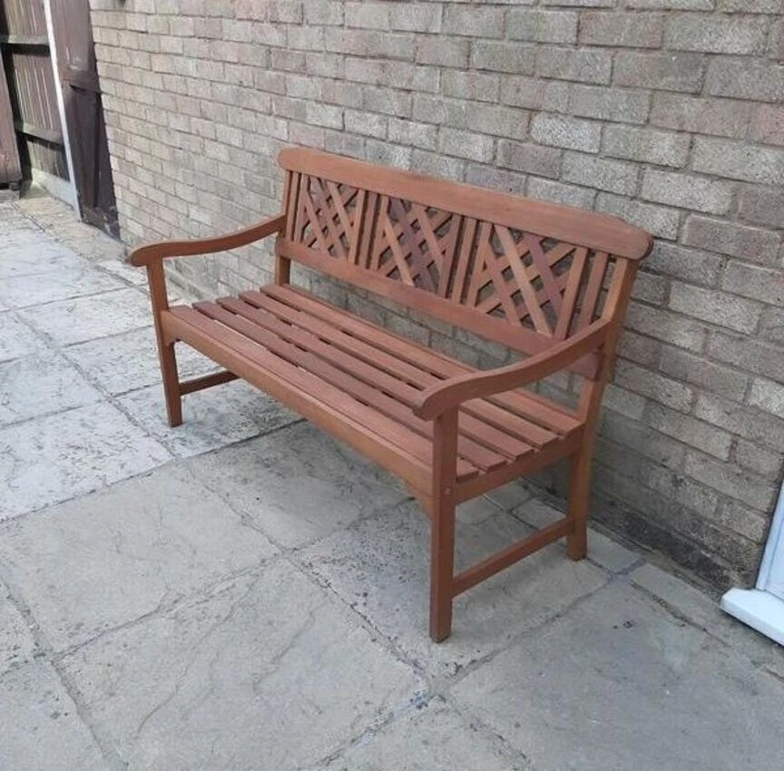 durable 3 seater garden bench made from eucalyptus wood