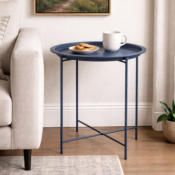 metal sofa side table with tray top