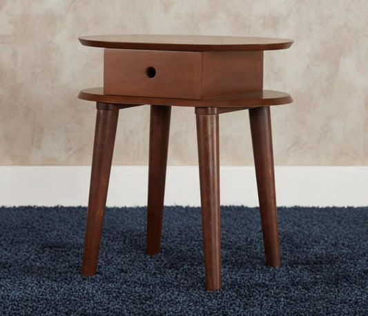 mid century modern bedside table with 1 drawer