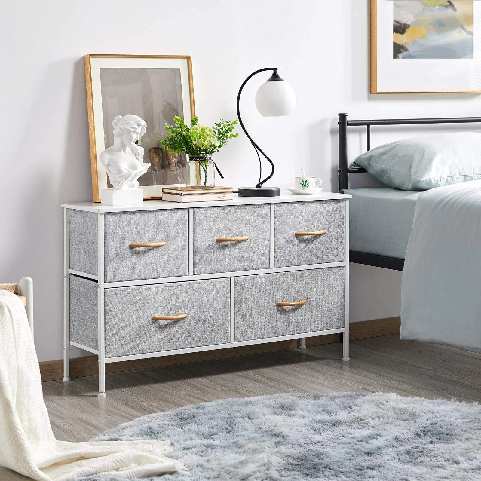 uniquely designed and practical dresser for bedroom or hallway