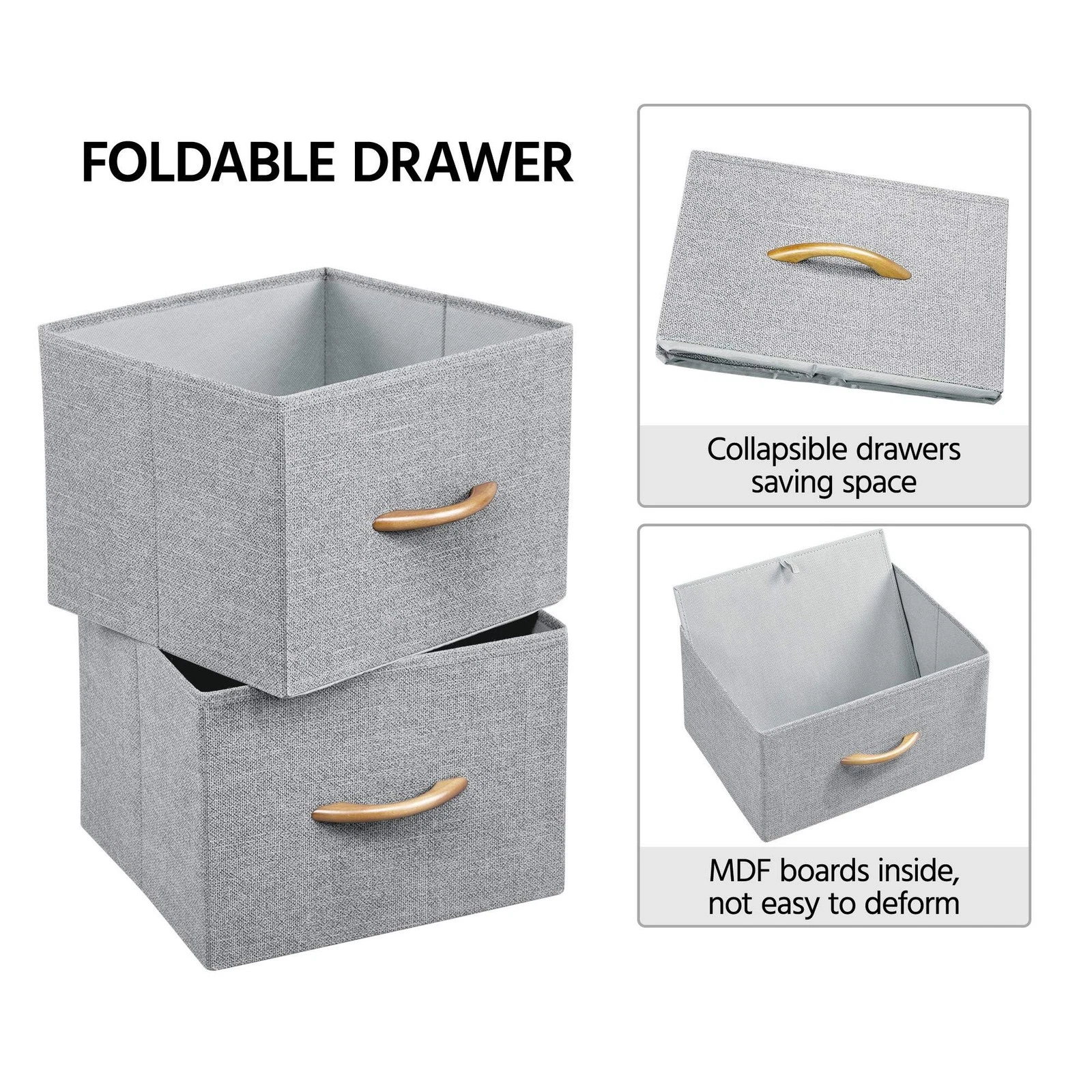 storage cabinet with fabric drawers for organization