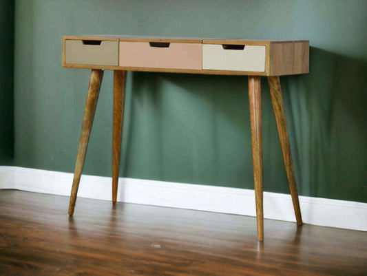 Dressing Table With Mirror And Storage Compartments Make Up Furniture