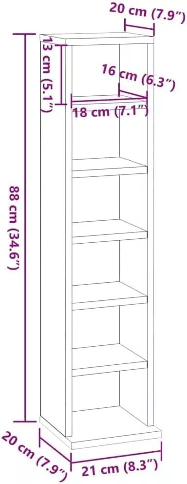 cd tall shelving unit for home or office - My Unique Furnishings