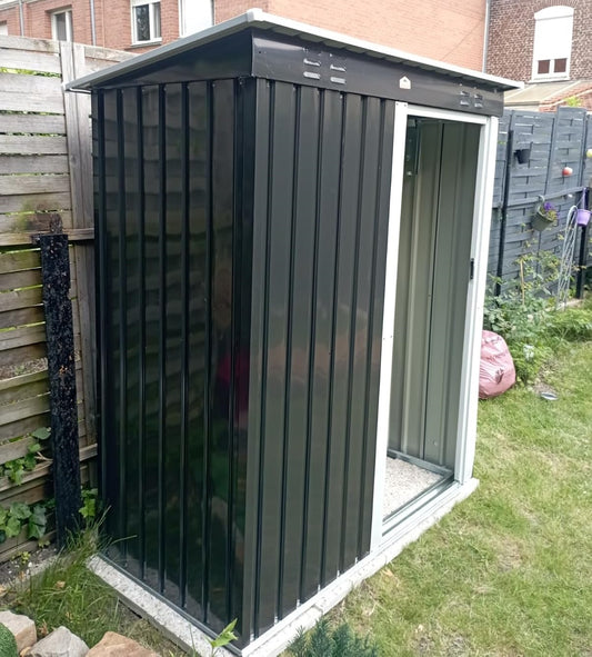 outdoor storage shed with pent roof