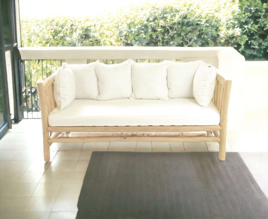 Outdoor Teak Branch Sofa-myuniquefurnishings.co.uk