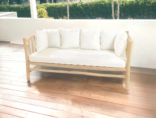 Outdoor Teak Branch Sofa-myuniquefurnishings.co.uk