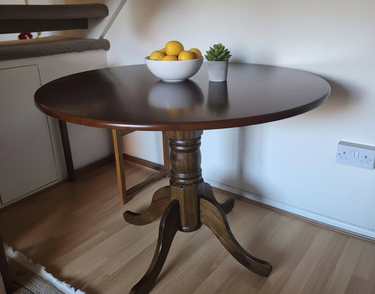 mid century vintage style pedestal dining table