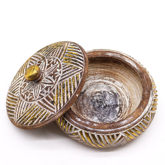 lidded fully handmade trinket jewelry box