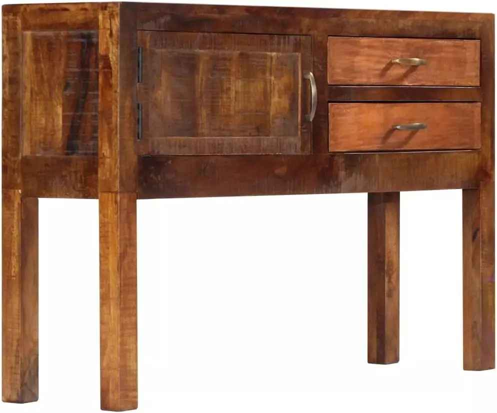 Rustic Dark Wood Sideboard Vintage Storage Cabinet Console Table
