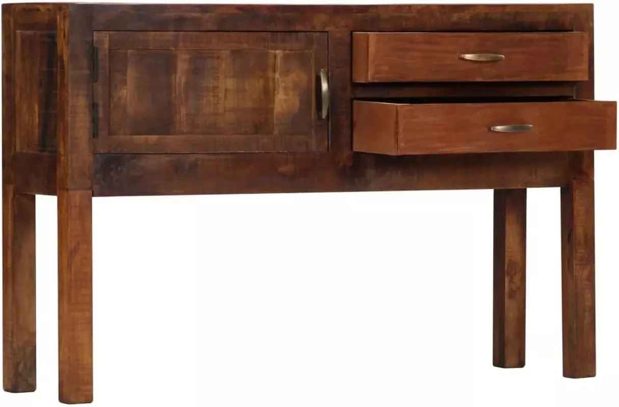 Rustic Dark Wood Sideboard Vintage Storage Cabinet Console Table