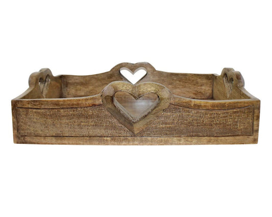 Rustic Tray Set of 2 With Hearts-myuniquefurnishings.co.uk