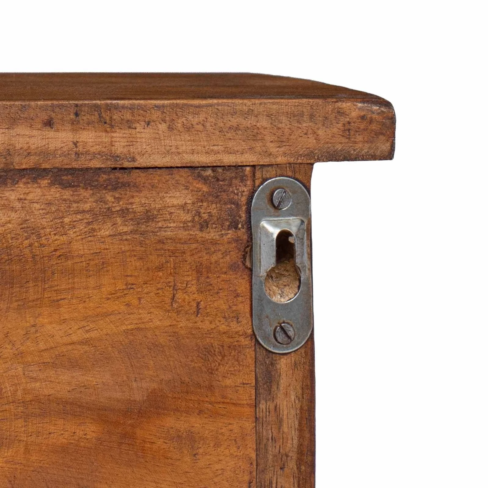 Rustic wooden coat rack shelf for hallway entryway storage