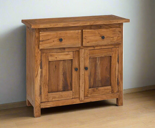 rustic solid wood cupboard with doors