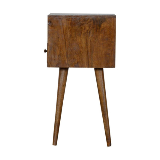 Small Bedside Table With Geometric Brass Inlay-myuniquefurnishings.co.uk