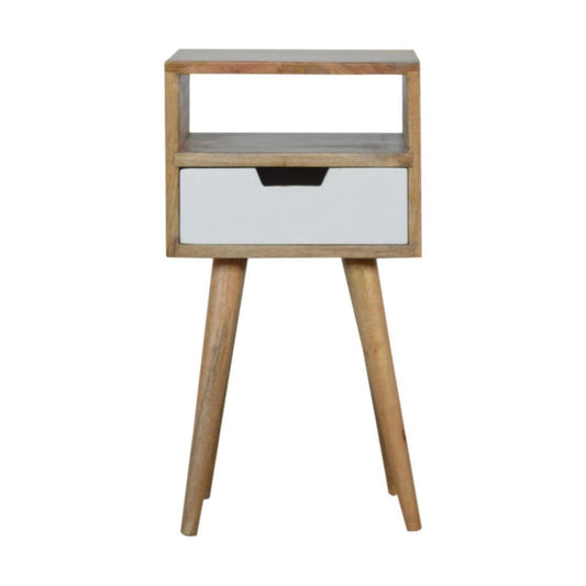 Small Bedside Table With White Drawer-myuniquefurnishings.co.uk