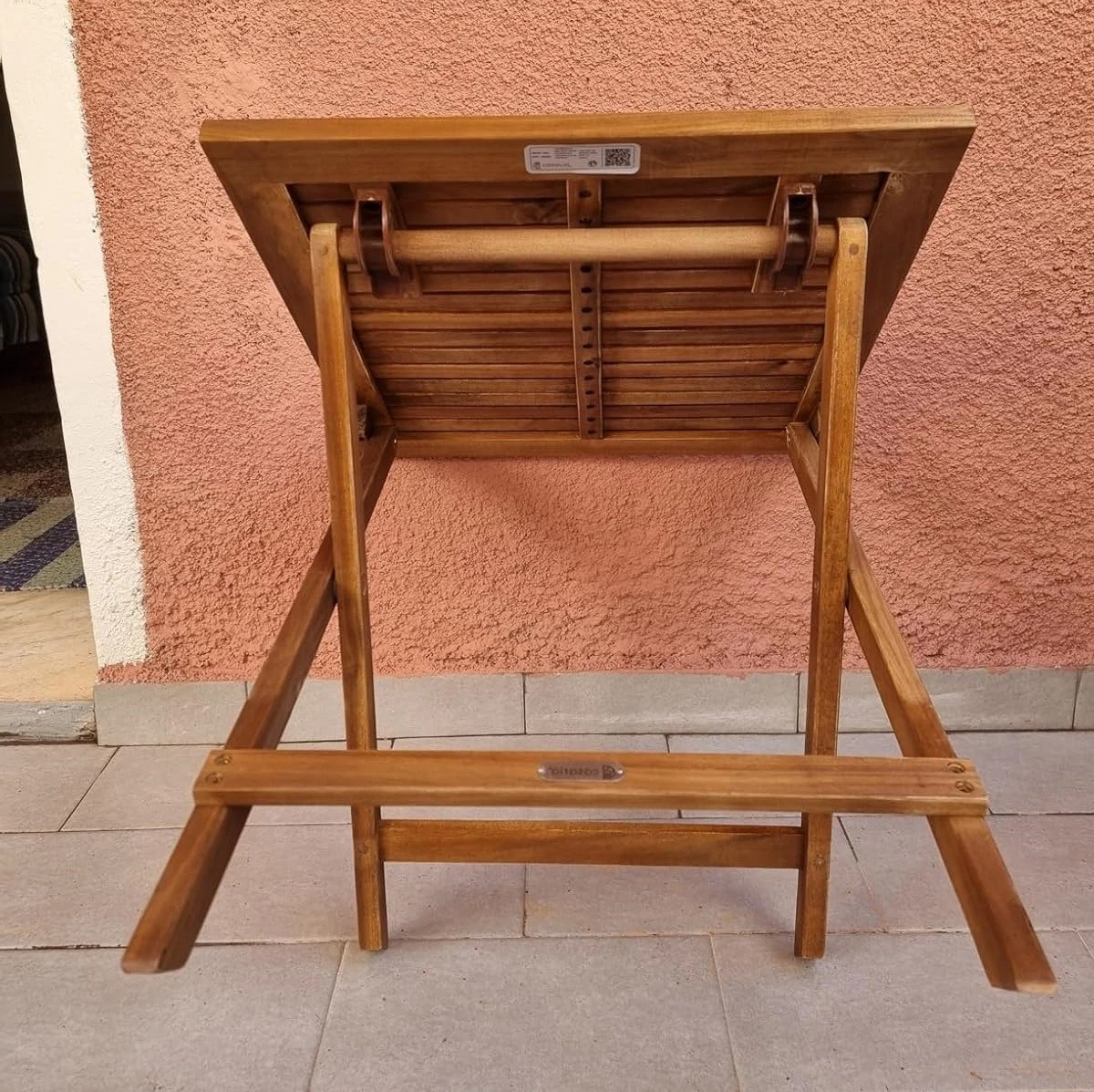 small garden table with space saving design for outdoor use