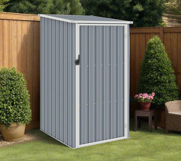 grey garden storage shed for outdoor use