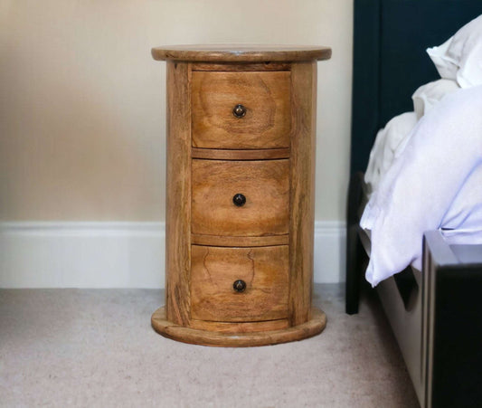 Small Round Bedside Drum Chest-myuniquefurnishings.co.uk