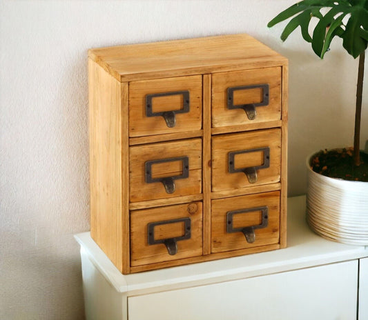 Small Tall Chest Of 6 Drawers Tabletop Storage Unit-myuniquefurnishings.co.uk