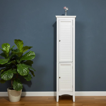 Tall slim bathroom cabinet white freestanding narrow storage cupboard