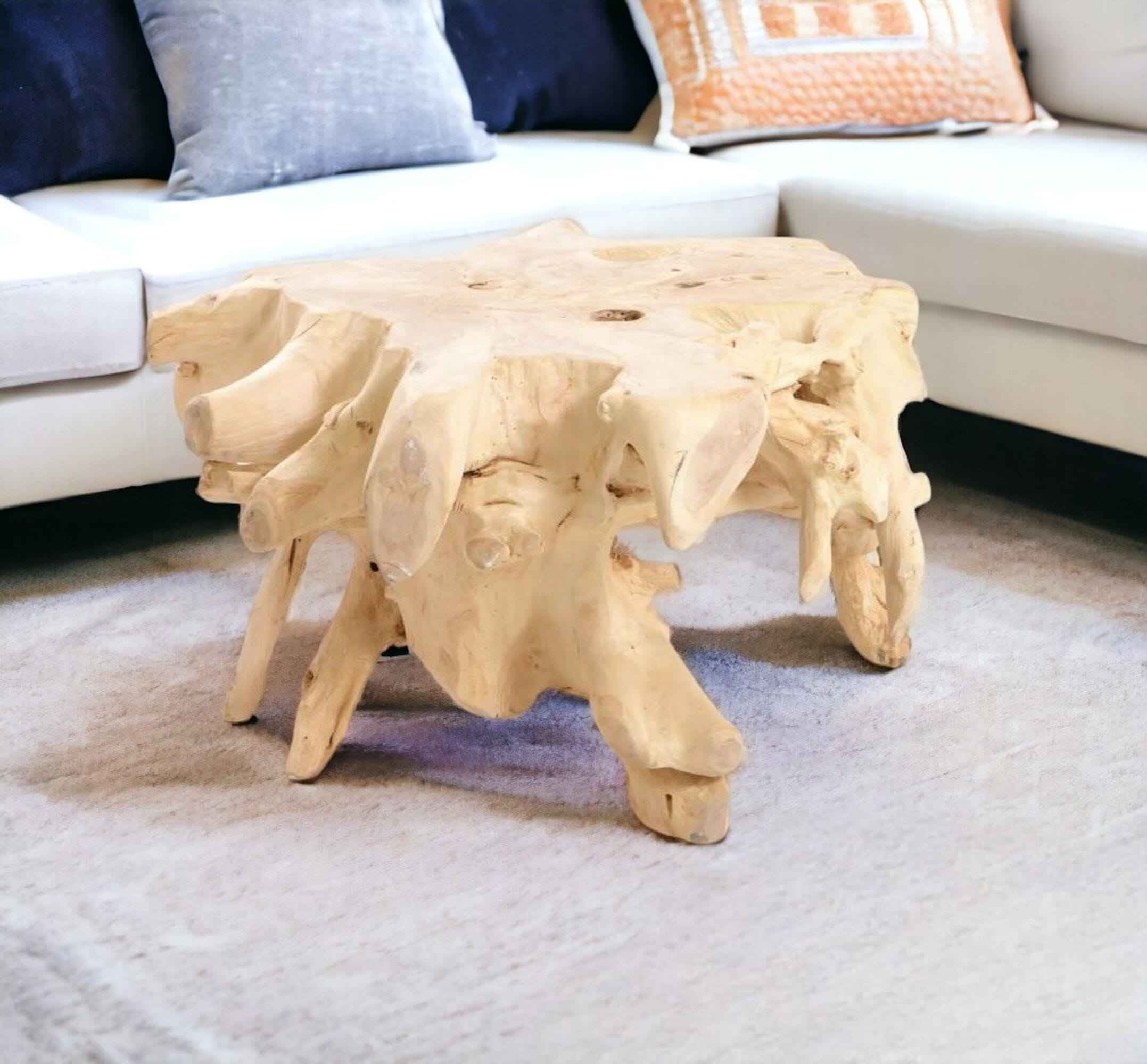 Tree Root Tea Table Tree Root Coffee Table In Bleached