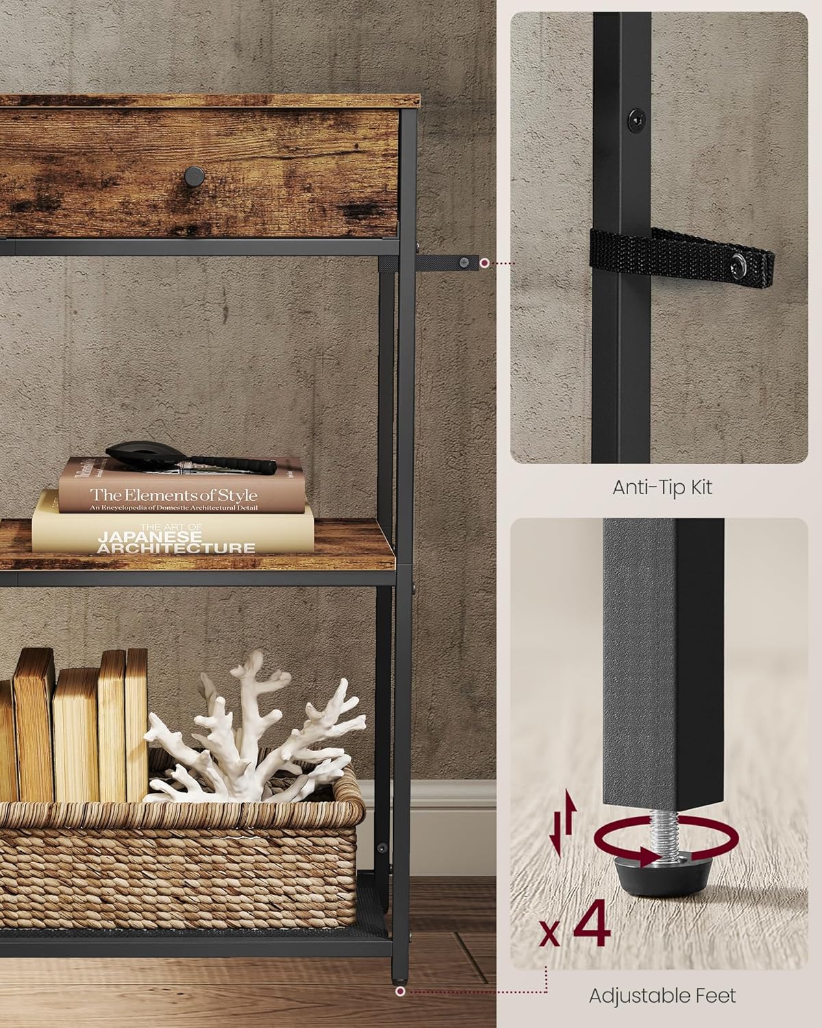 end sofa table with vintage style made from durable materials