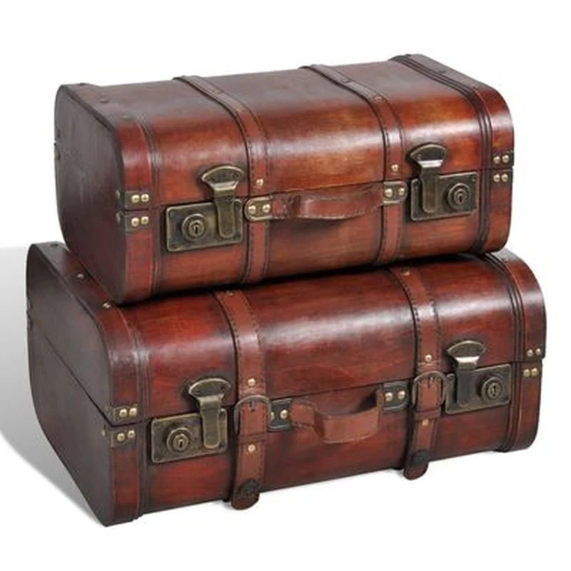 storage chest set of two with a vintage retro style