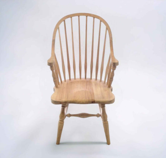 Vintage Style Windsor Armchair High Back Mahogany Chair With Armrest