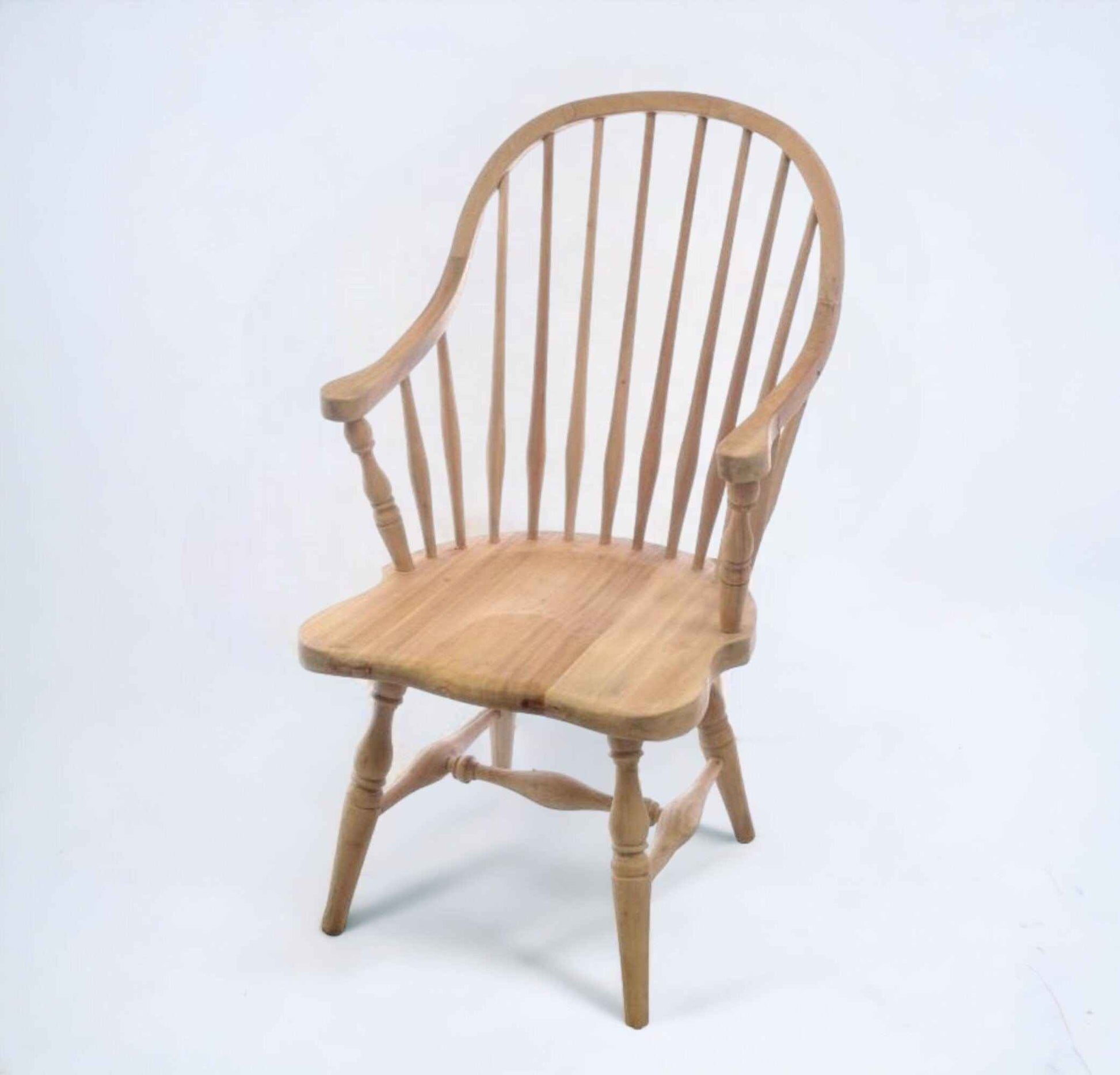 Vintage Style Windsor Armchair High Back Mahogany Chair With Armrest