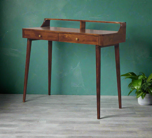 solid mango wood desk fully handmade with drawers