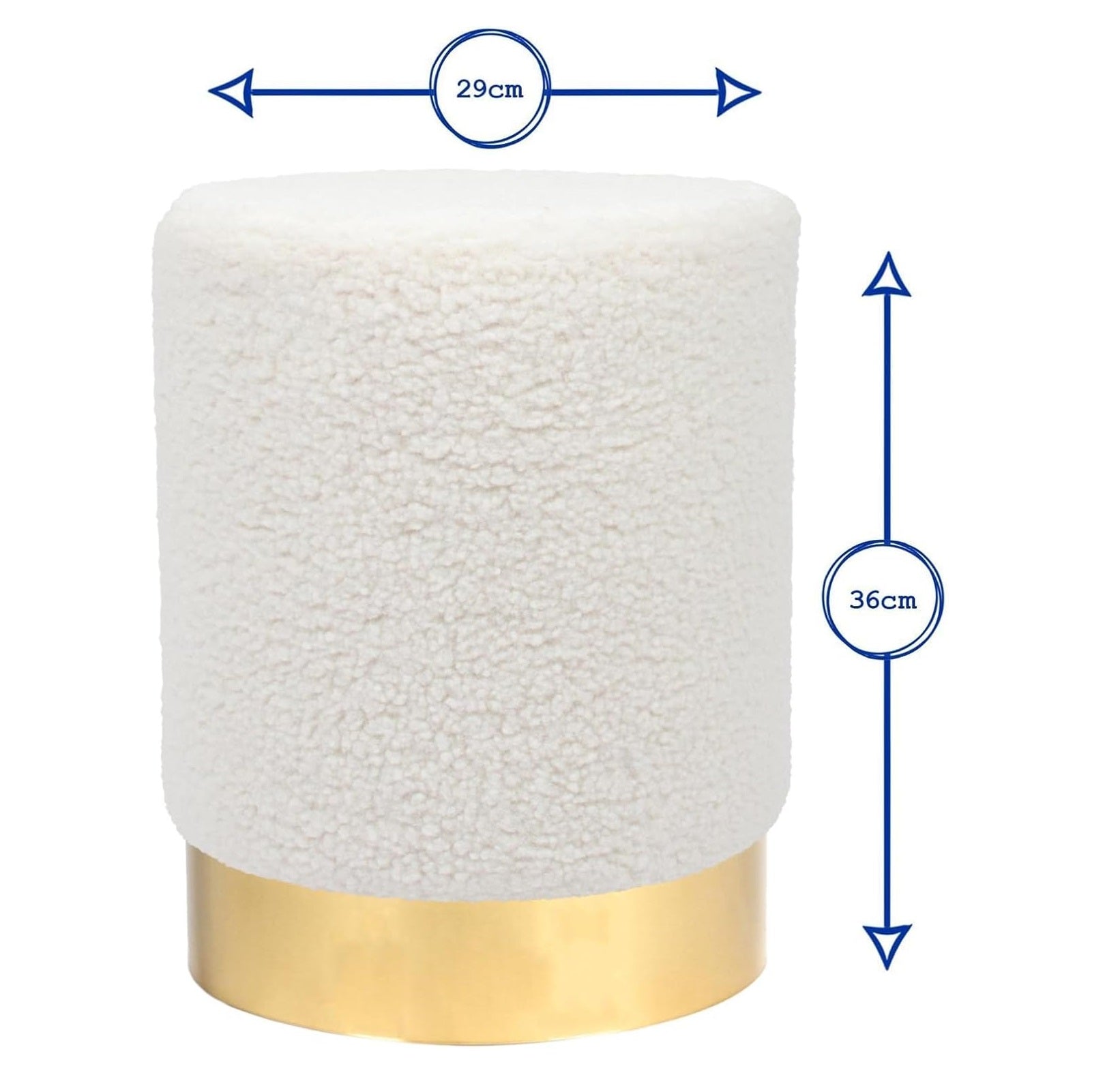 soft boucle padded footstool for foot rest ideal for hom