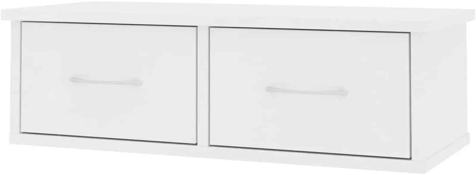 White Floating Drawer Shelf Wall Cabinet Small Storage Console Table